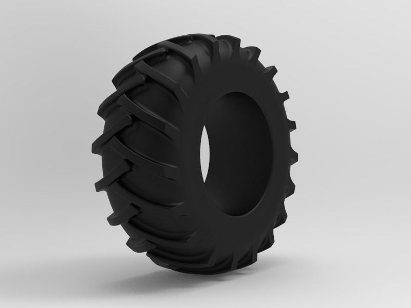 Tractor Tire - Tire 5 Low-poly 3D model_1