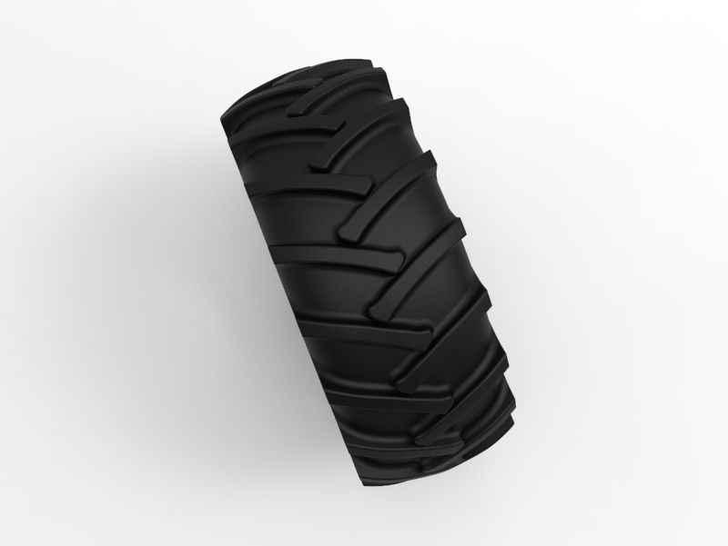 Tractor Tire - Tire 5 Low-poly 3D model_7