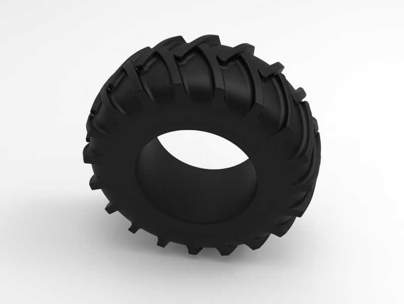 Tractor Tire - Tire 5 Low-poly 3D model_5