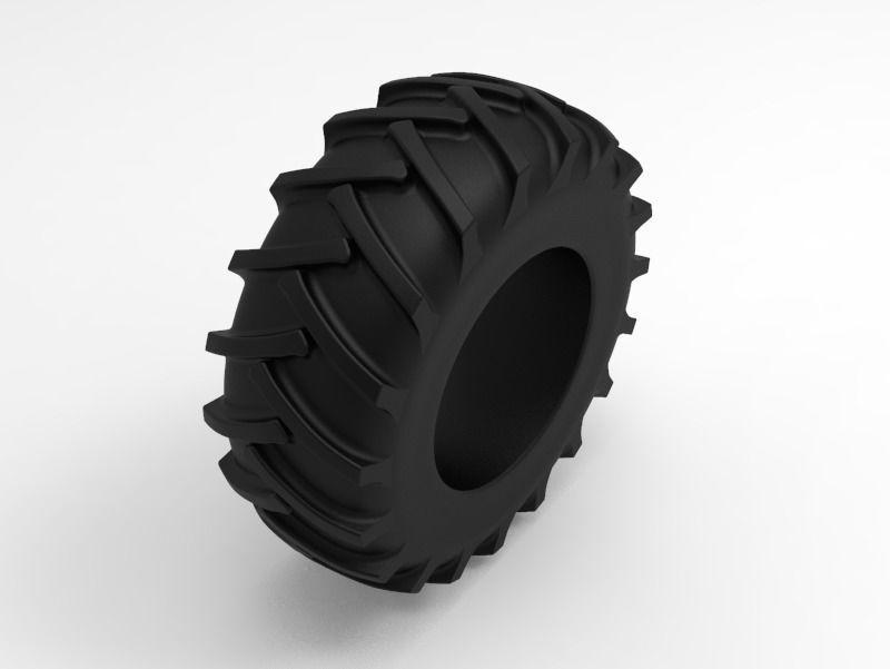 Tractor Tire - Tire 5 Low-poly 3D model_3
