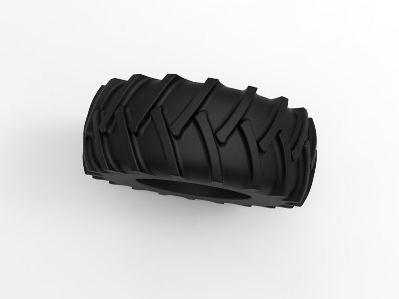 Tractor Tire - Tire 5 Low-poly 3D model_8