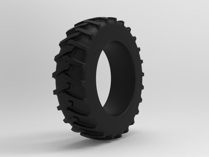 Tractor Tire - Tire 4 Low-poly 3D model_1