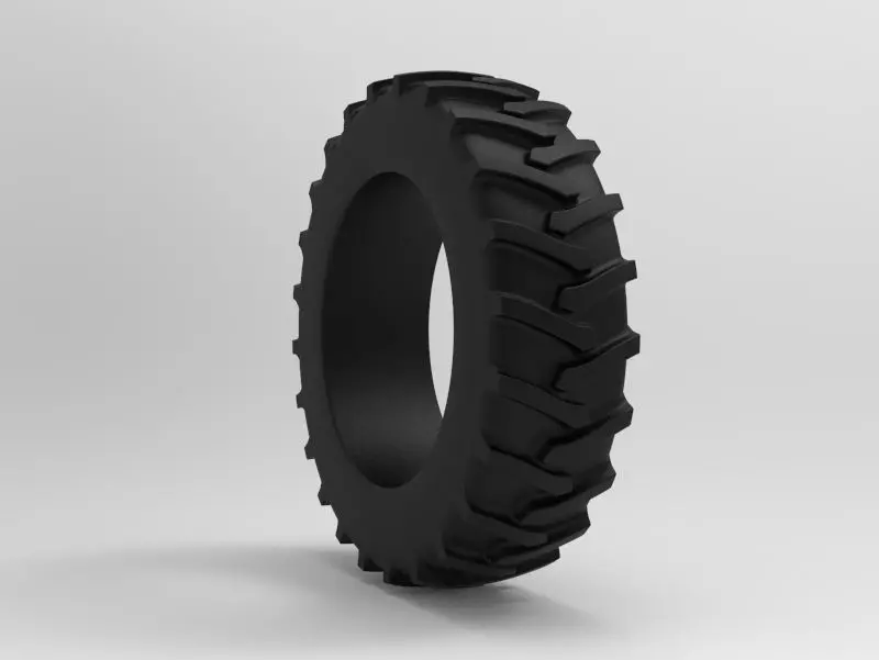 Tractor Tire - Tire 4 Low-poly 3D model_0