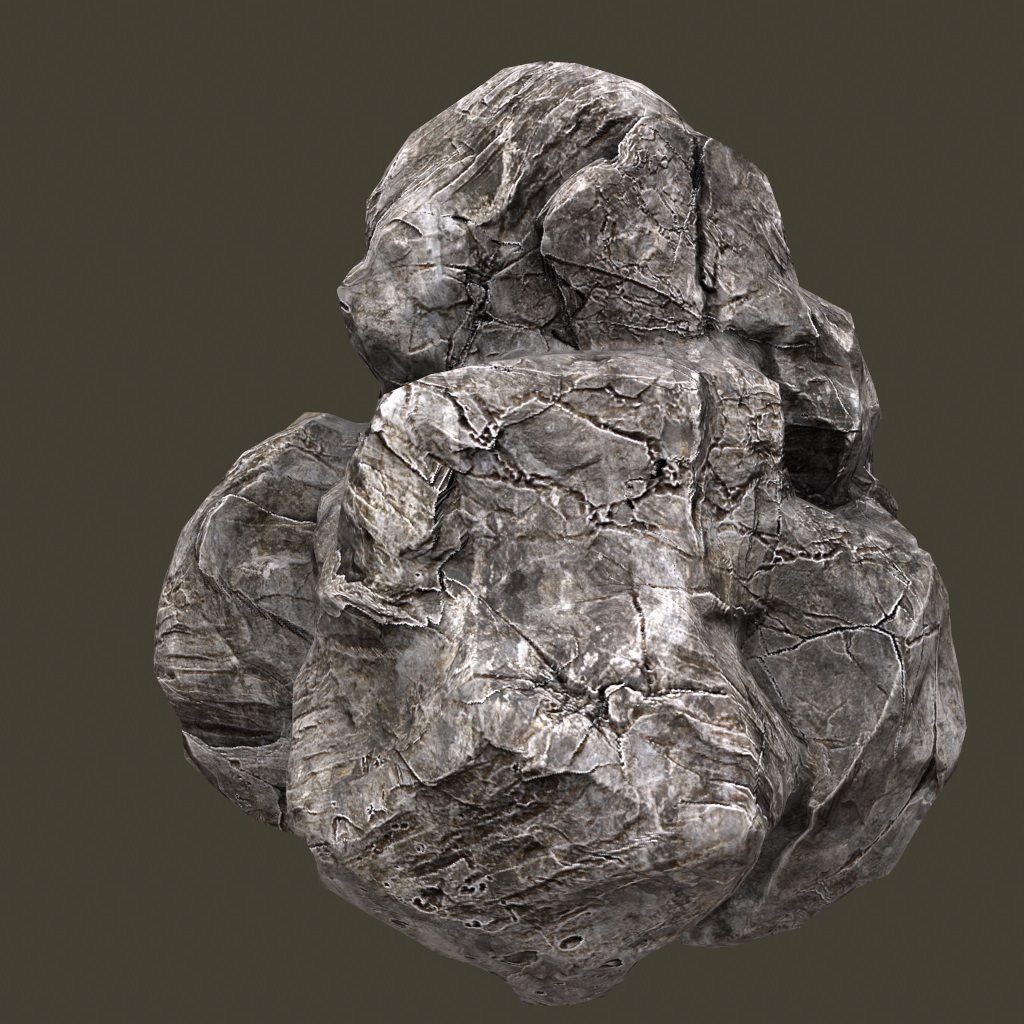 Rock Low-poly 3D model_5