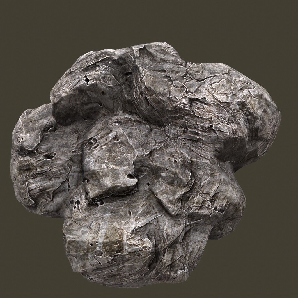 Rock Low-poly 3D model_6