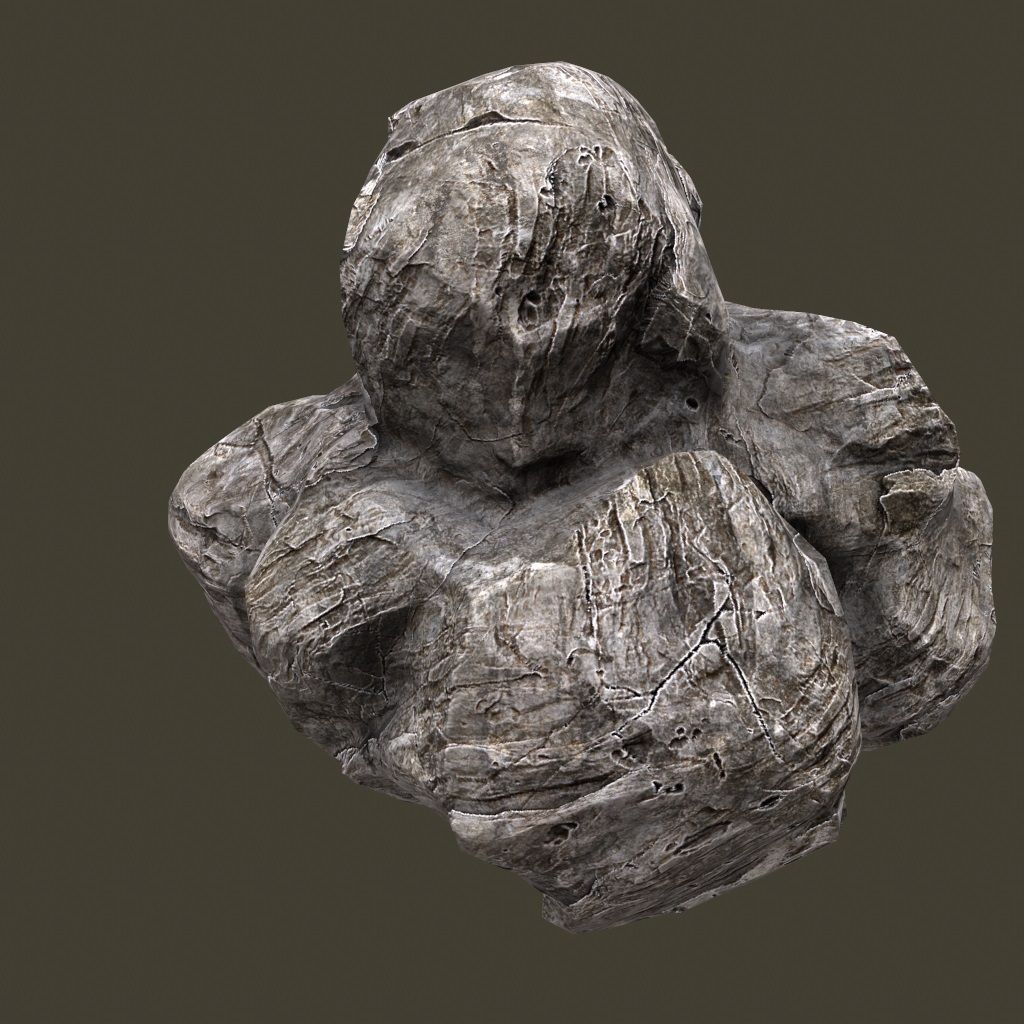 Rock Low-poly 3D model_3