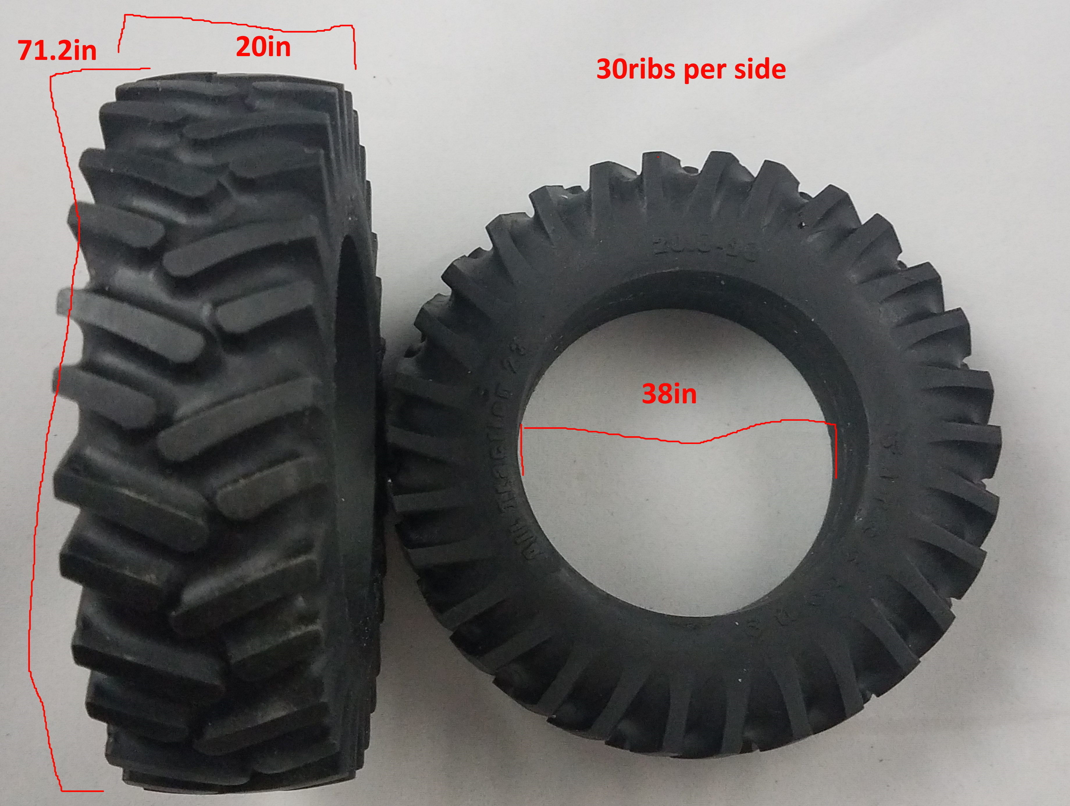 Tractor Tire - Tire 3 Low-poly 3D model_10
