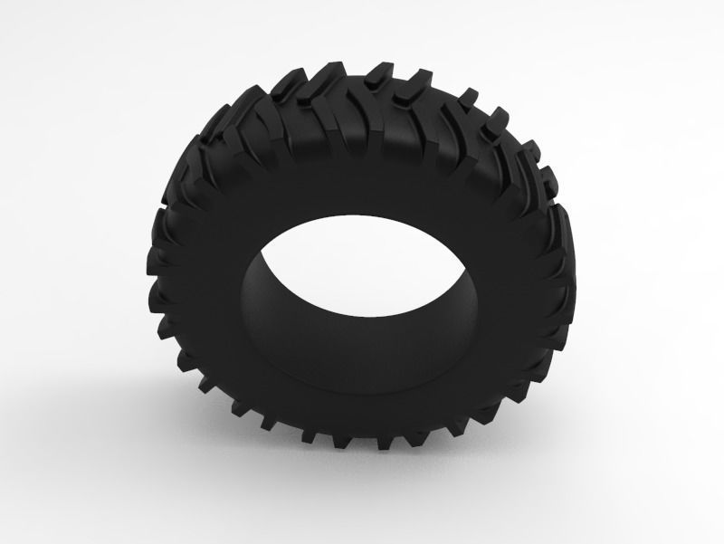 Tractor Tire - Tire 3 Low-poly 3D model_5