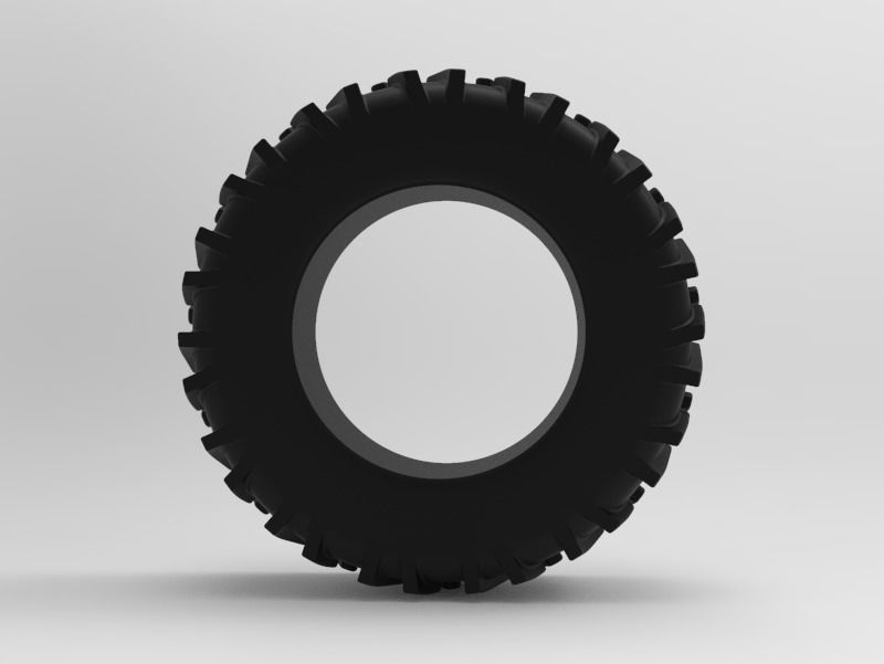 Tractor Tire - Tire 3 Low-poly 3D model_2