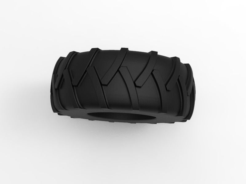 Tractor Tire - Tire 2 Low-poly 3D model_8