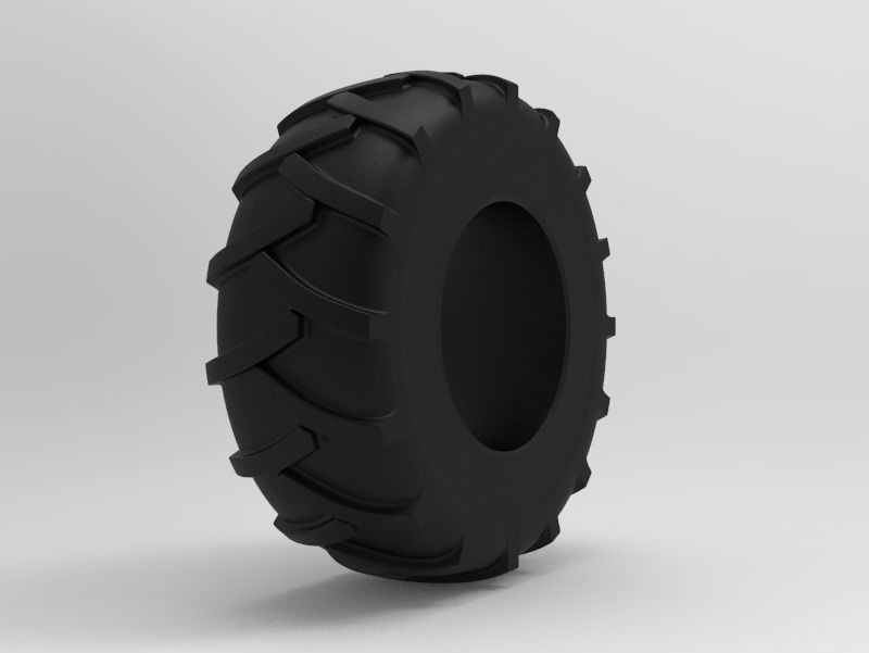Tractor Tire - Tire 2 Low-poly 3D model_1