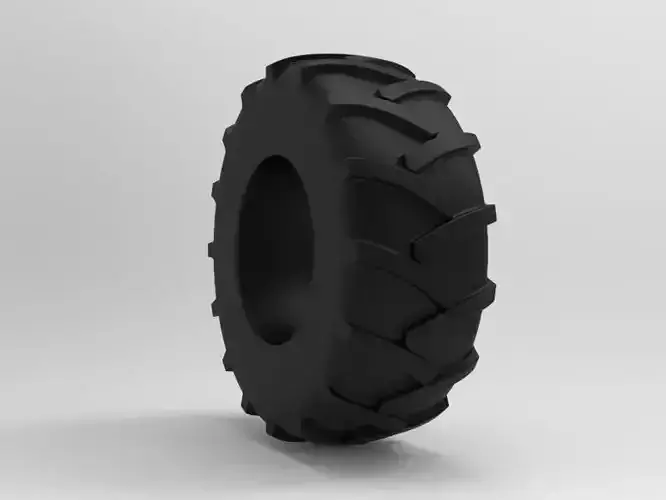 Tractor Tire - Tire 2 Low-poly 3D model