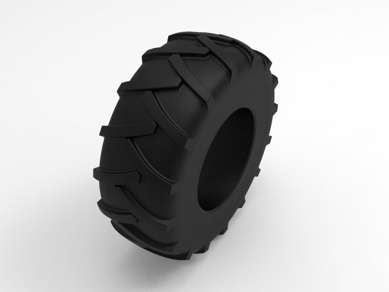 Tractor Tire - Tire 2 Low-poly 3D model_3