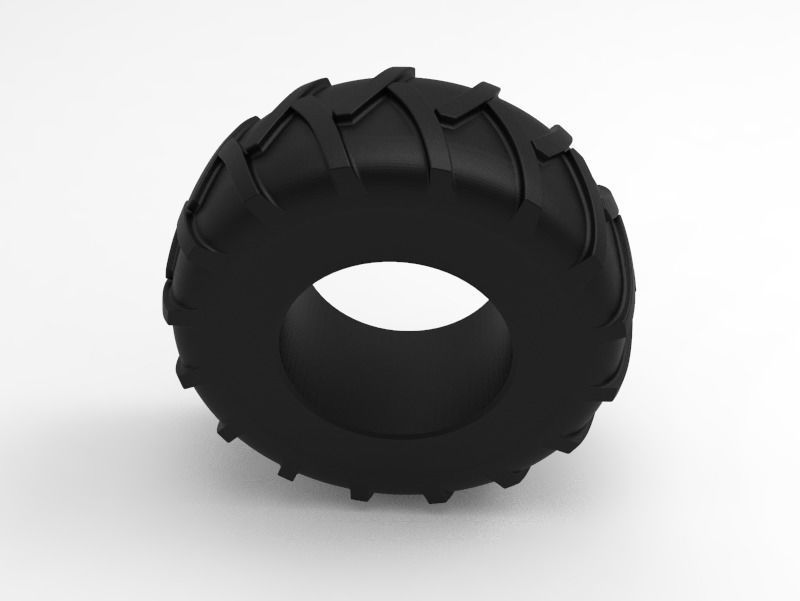 Tractor Tire - Tire 2 Low-poly 3D model_5