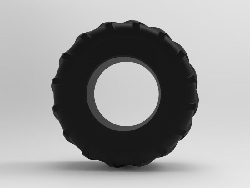 Tractor Tire - Tire 2 Low-poly 3D model_2