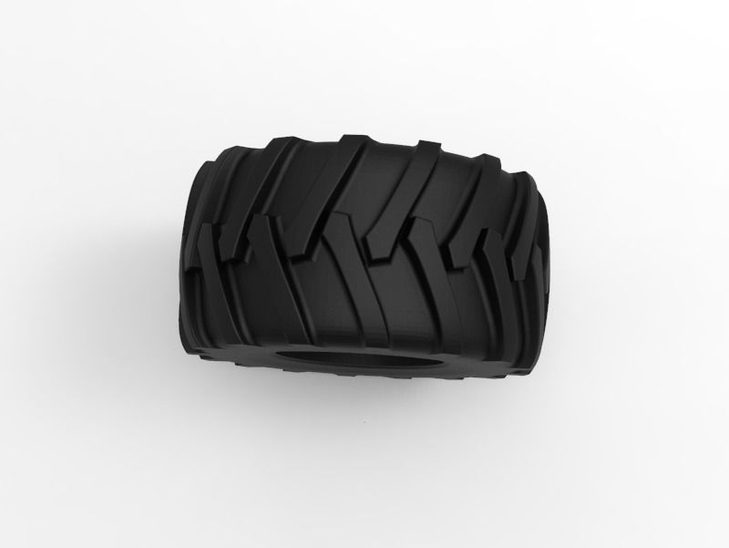 Tractor Tire - Tire 1 Low-poly 3D model_8