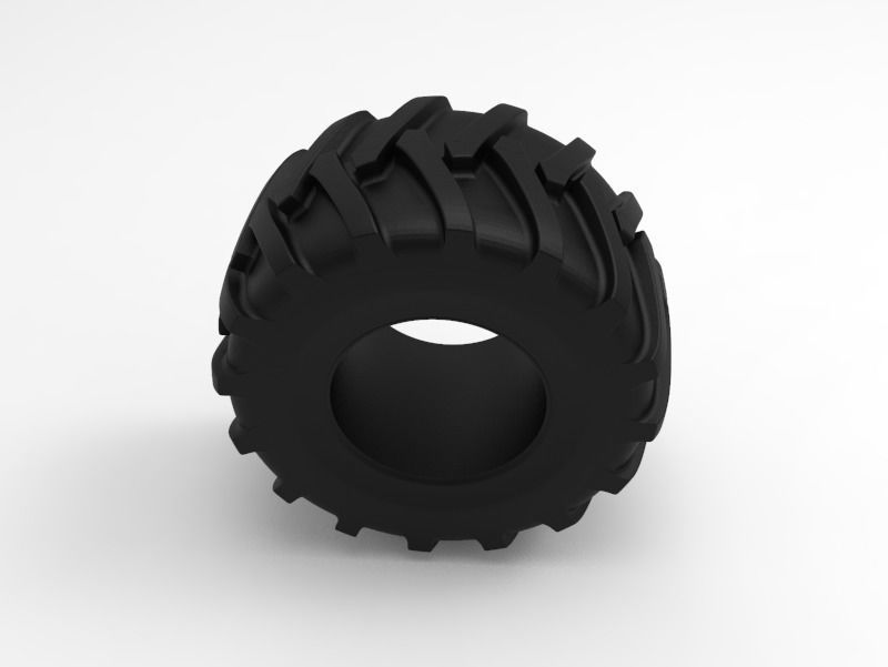 Tractor Tire - Tire 1 Low-poly 3D model_7