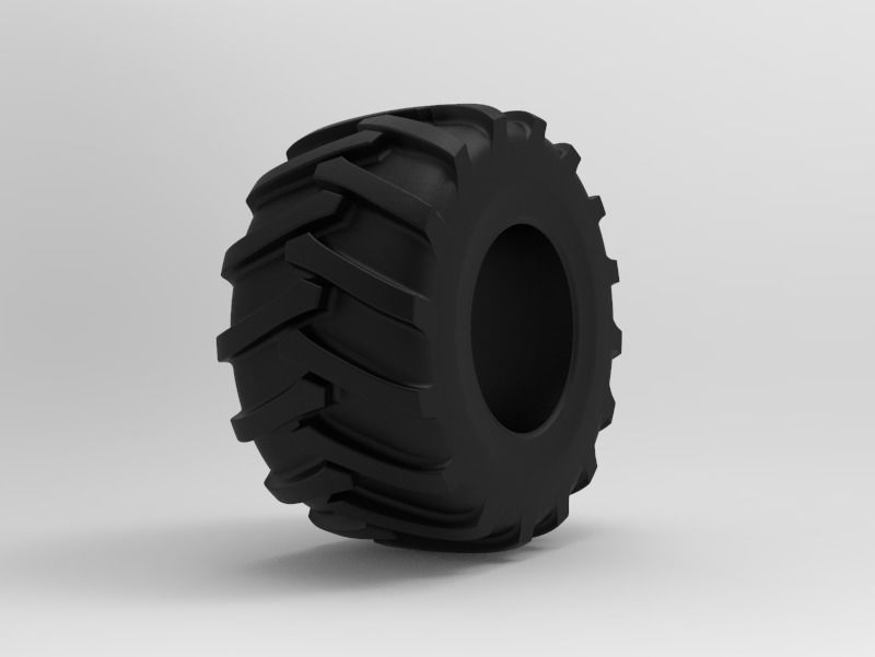 Tractor Tire - Tire 1 Low-poly 3D model_1