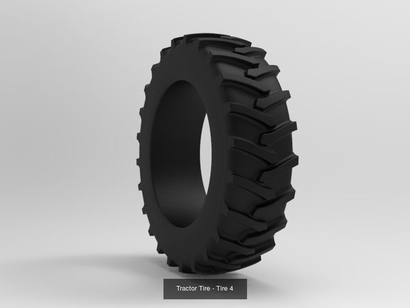 Tractor Tire SET - 5 Tires 3D Model Collection_6