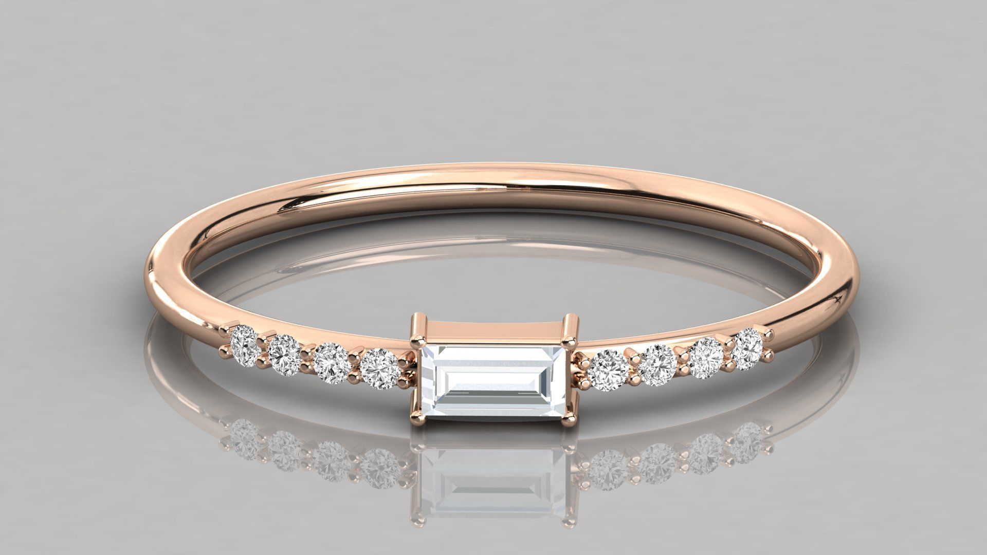 Women solitaire ring 3dm render detail  3D print model_6