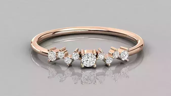 Women solitaire ring 3dm stl render detail 