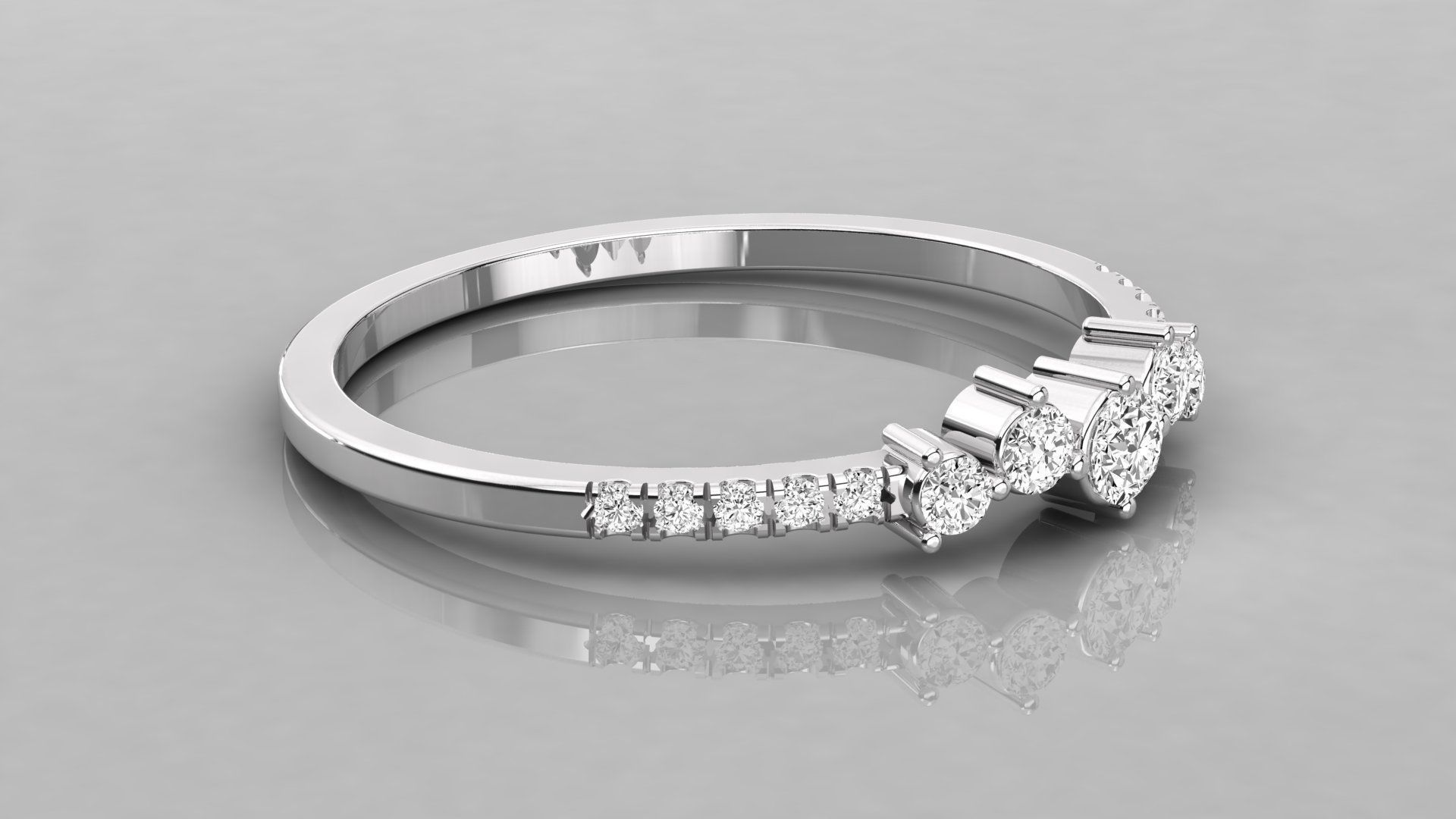 Women solitaire ring 3dm stl render detail  3D print model_4