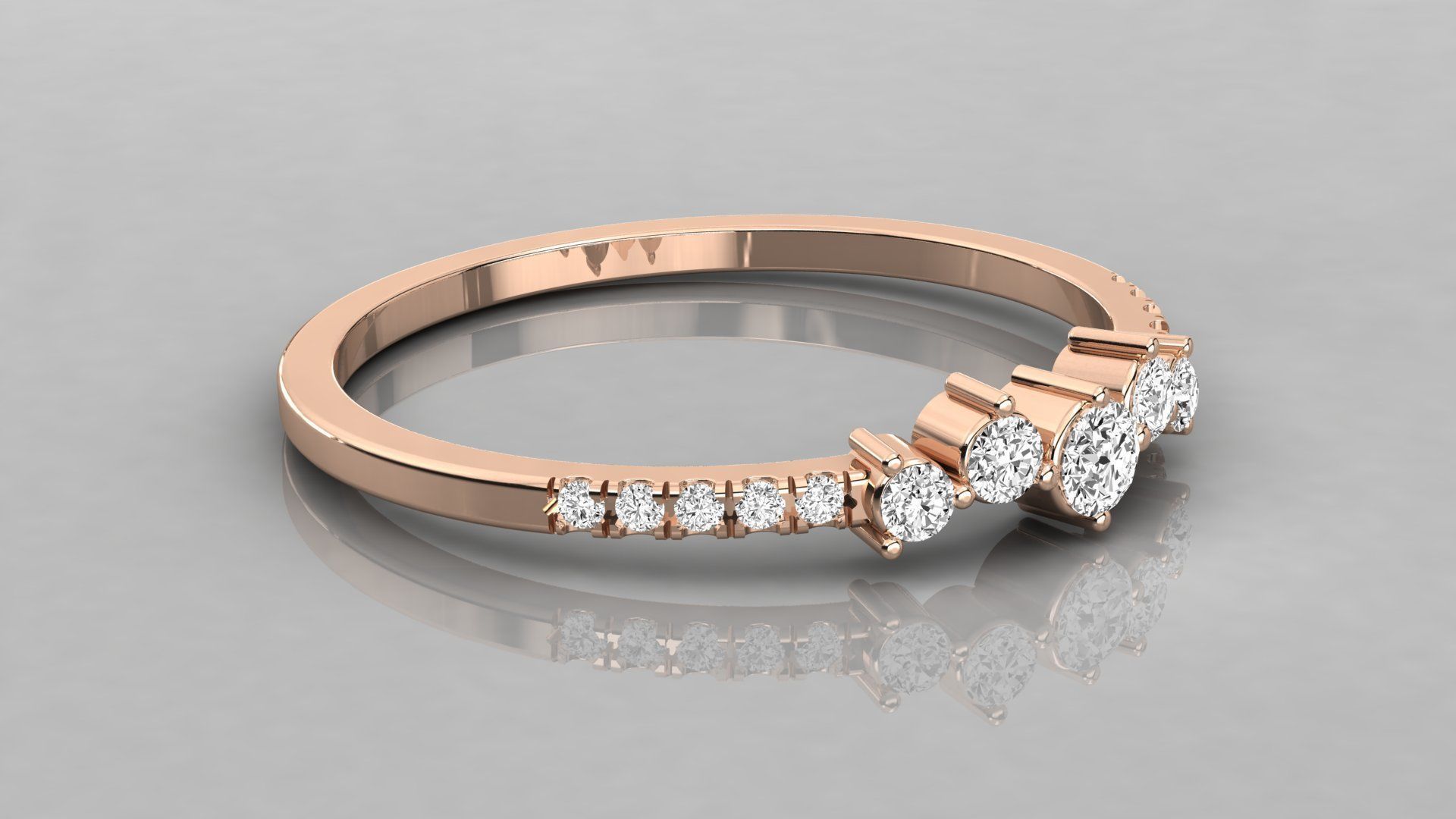 Women solitaire ring 3dm stl render detail  3D print model_2