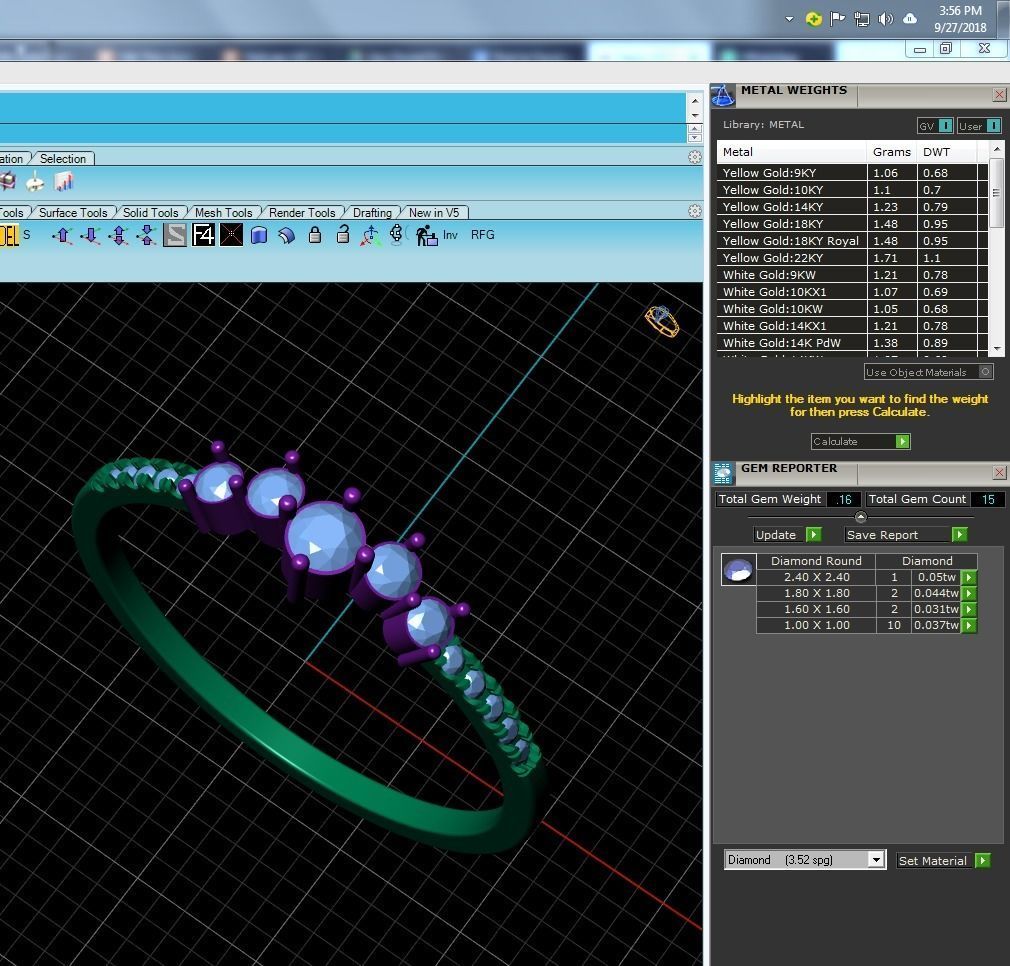 Women solitaire ring 3dm stl render detail  3D print model_9