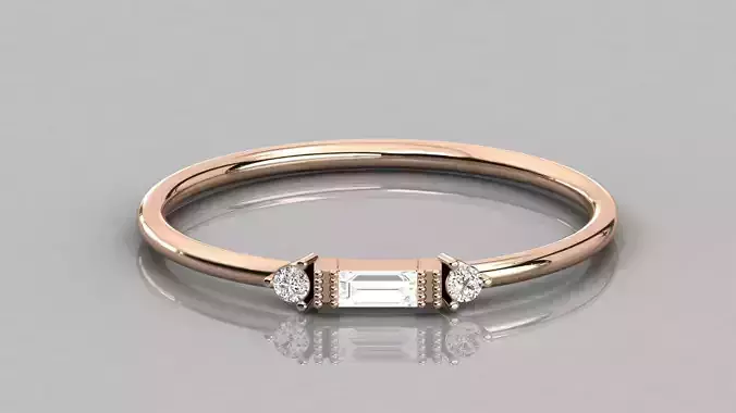 Women solitaire ring 3dm stl render detail 