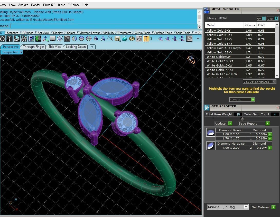 Women solitaire ring 3dm stl render detail  3D print model_9