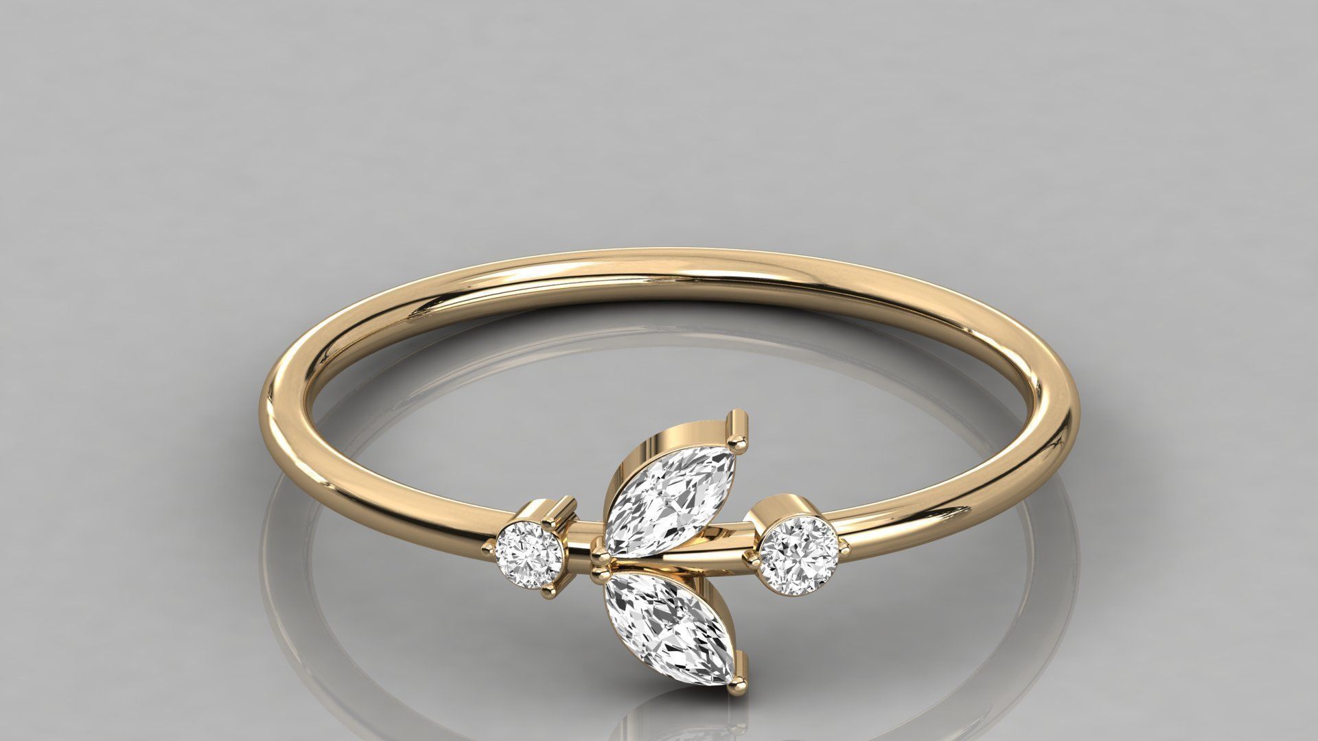 Women solitaire ring 3dm stl render detail  3D print model_8