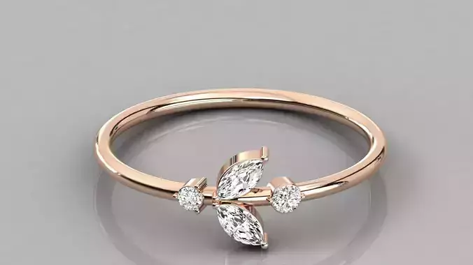 Women solitaire ring 3dm stl render detail 