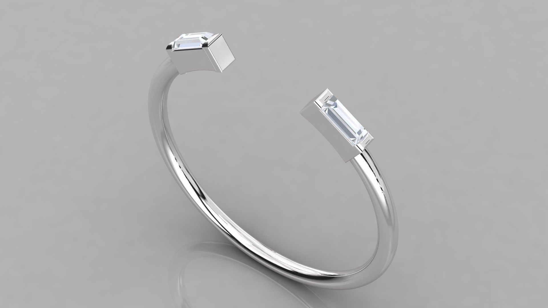 Women solitaire ring 3dm stl render detail 3D print model_2
