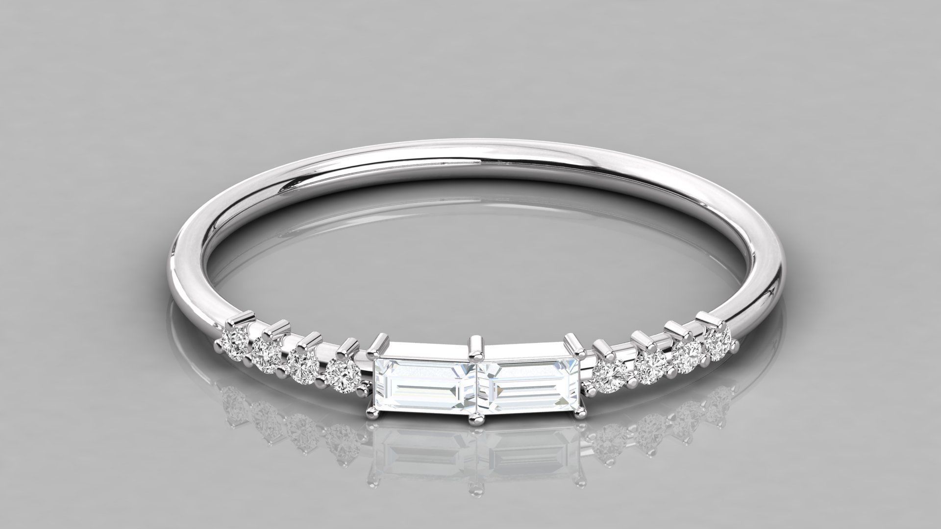 Women solitaire ring 3dm stl render detail 3D print model_7