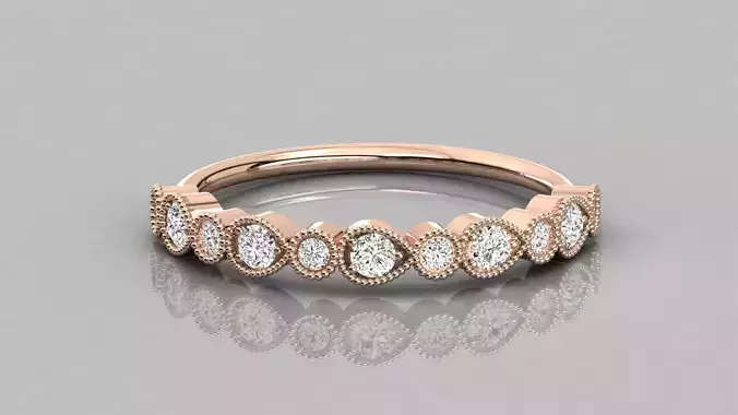 Women solitaire ring 3dm stl render detail 