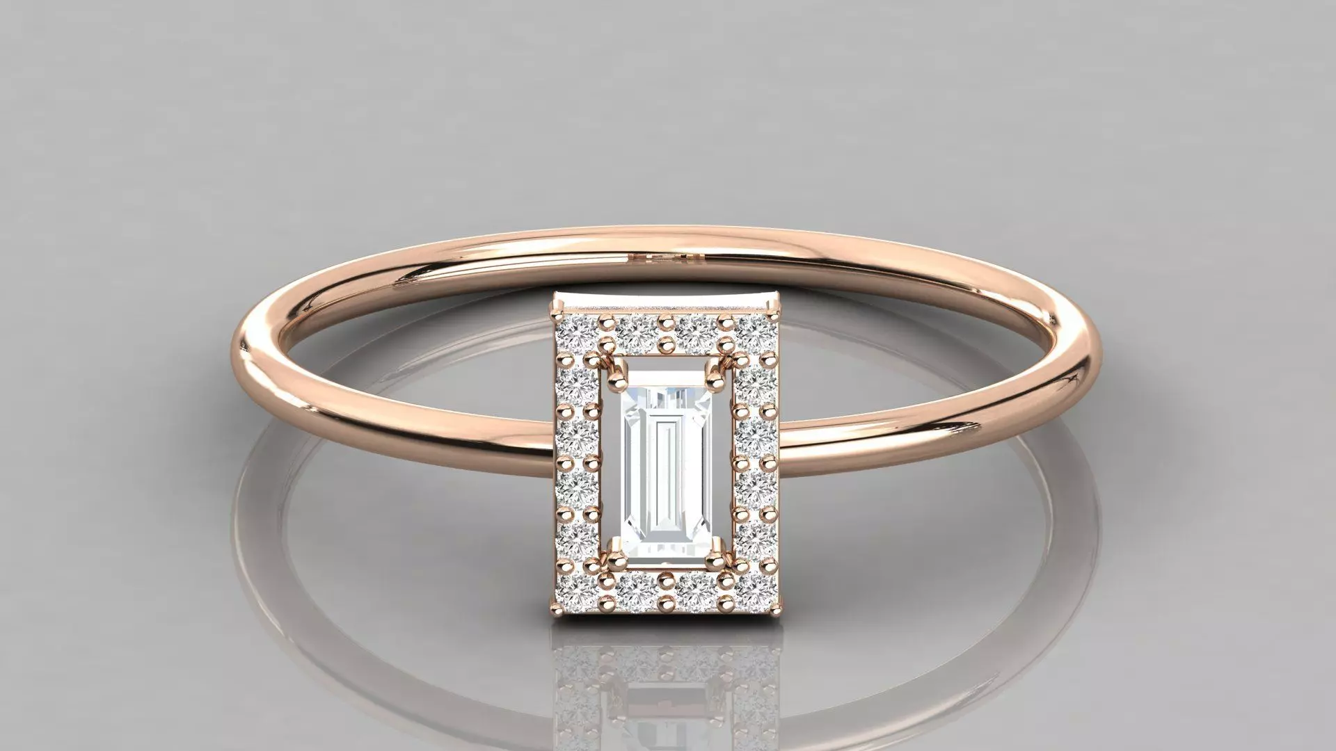 Women solitaire ring 3dm stl render detail 3D print model_0