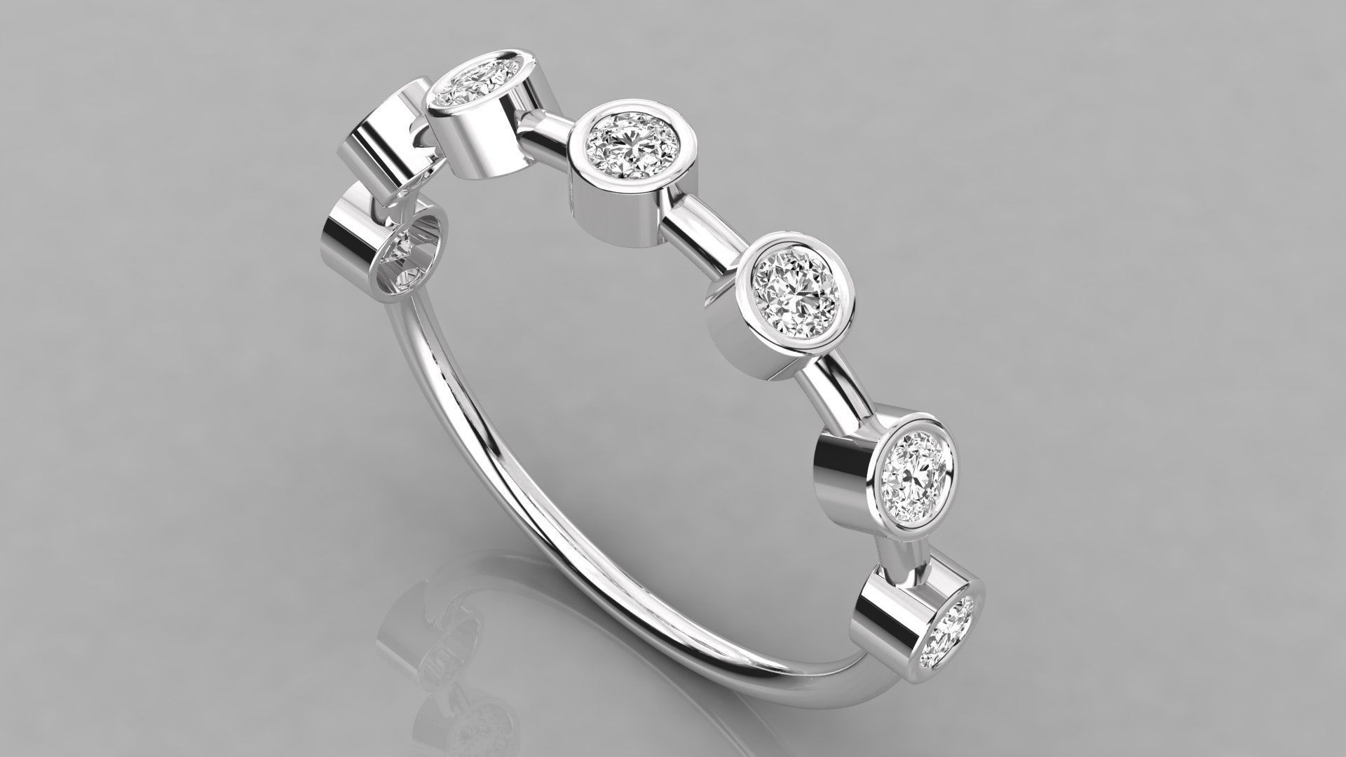 Women solitaire ring 3dm stl render detail 3D print model_2