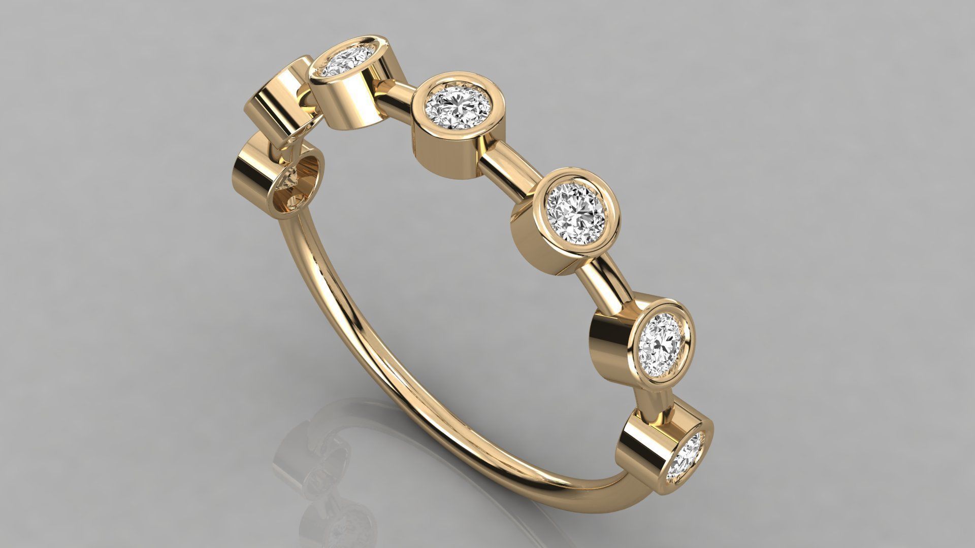 Women solitaire ring 3dm stl render detail 3D print model_3