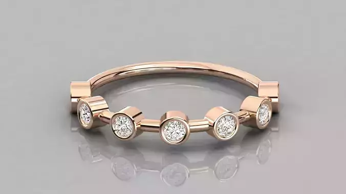 Women solitaire ring 3dm stl render detail 