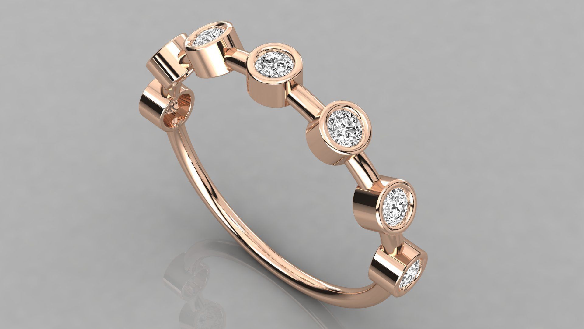 Women solitaire ring 3dm stl render detail 3D print model_1