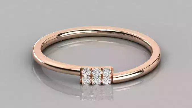 Women solitaire ring 3dm stl render detail 