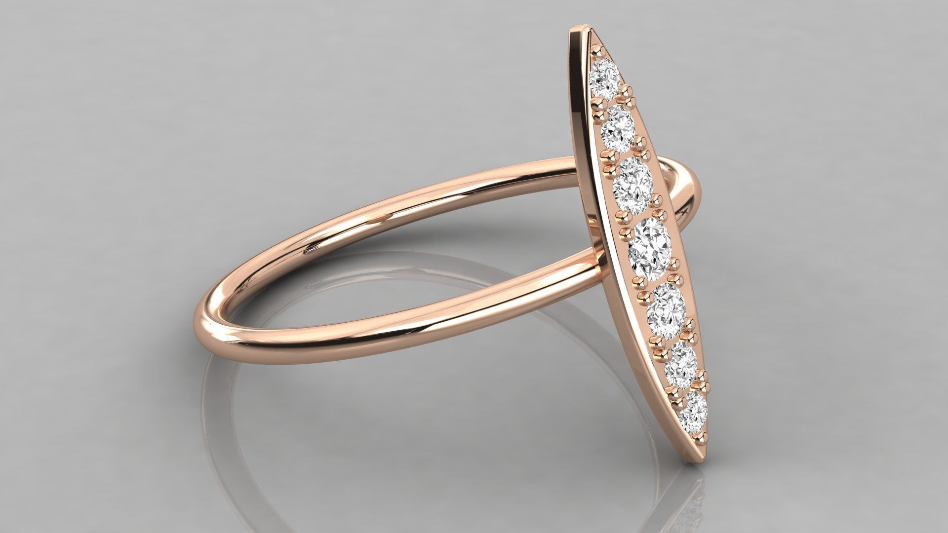 Women solitaire ring 3dm stl render detail 3D print model_4