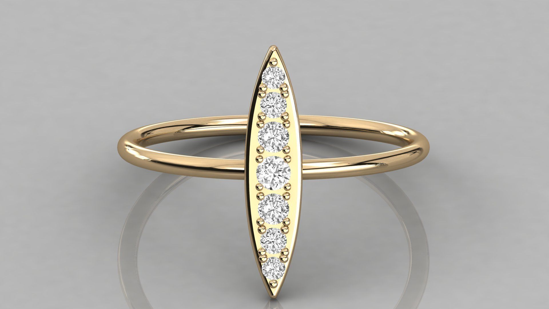 Women solitaire ring 3dm stl render detail 3D print model_8