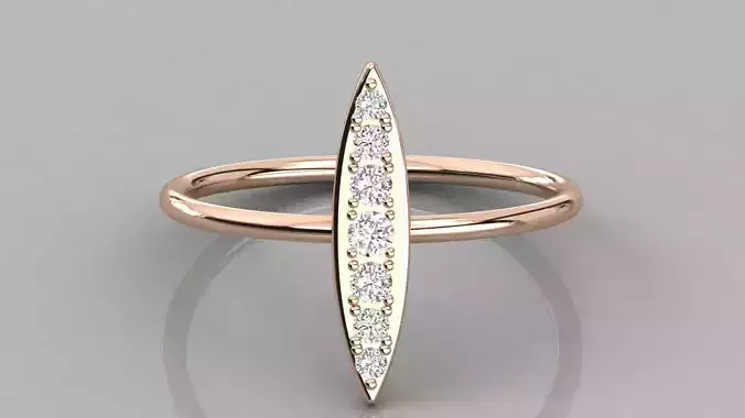 Women solitaire ring 3dm stl render detail 