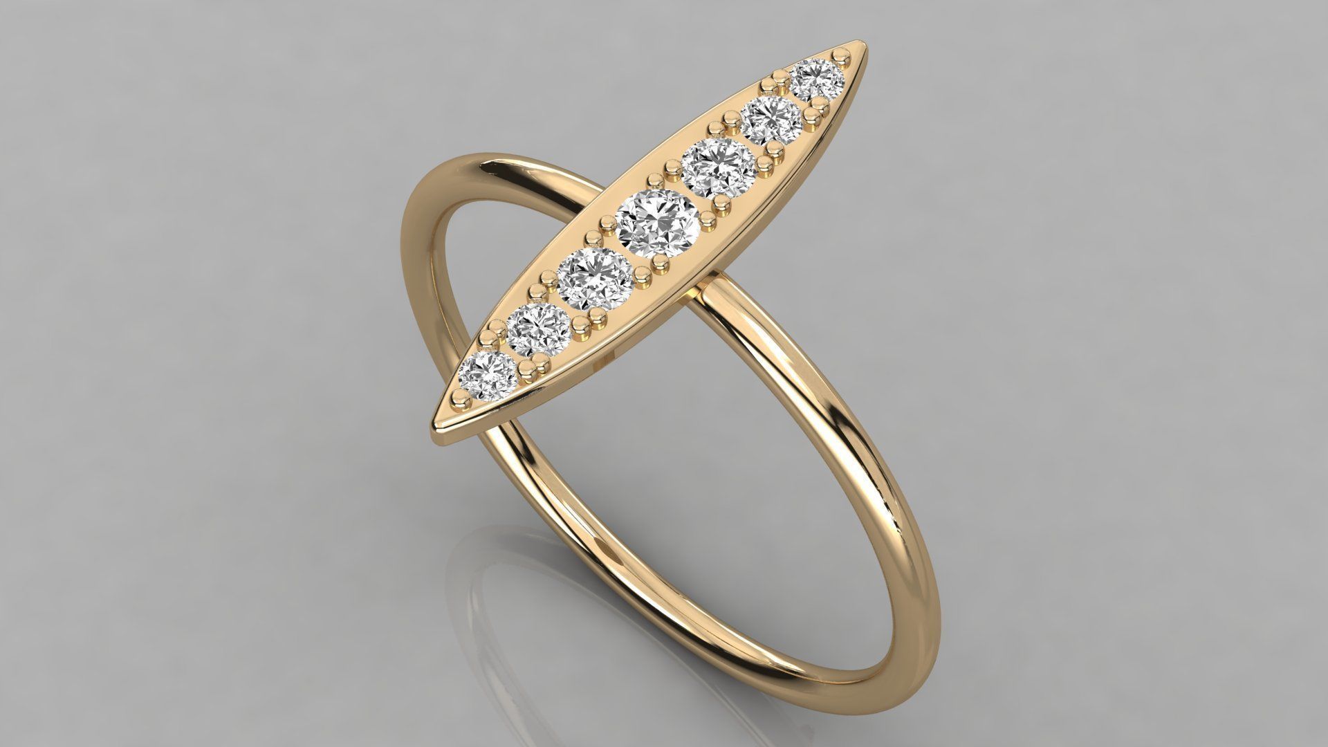 Women solitaire ring 3dm stl render detail 3D print model_3