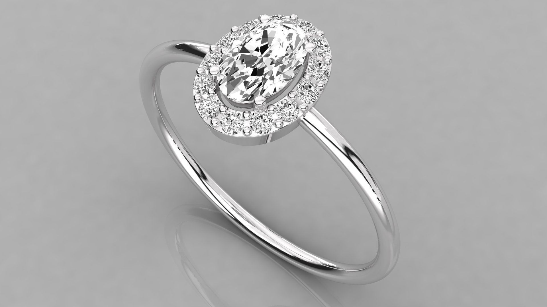 Women solitaire ring 3dm stl render detail  3D print model_2