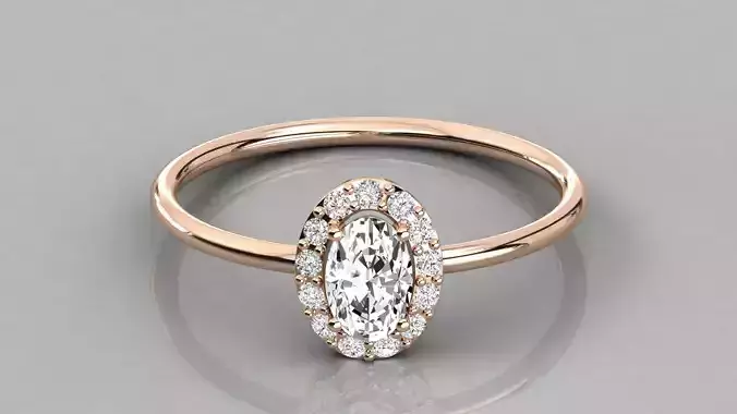 Women solitaire ring 3dm stl render detail 