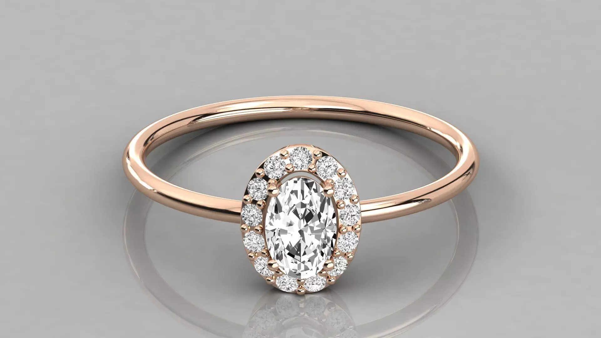 Women solitaire ring 3dm stl render detail  3D print model_0