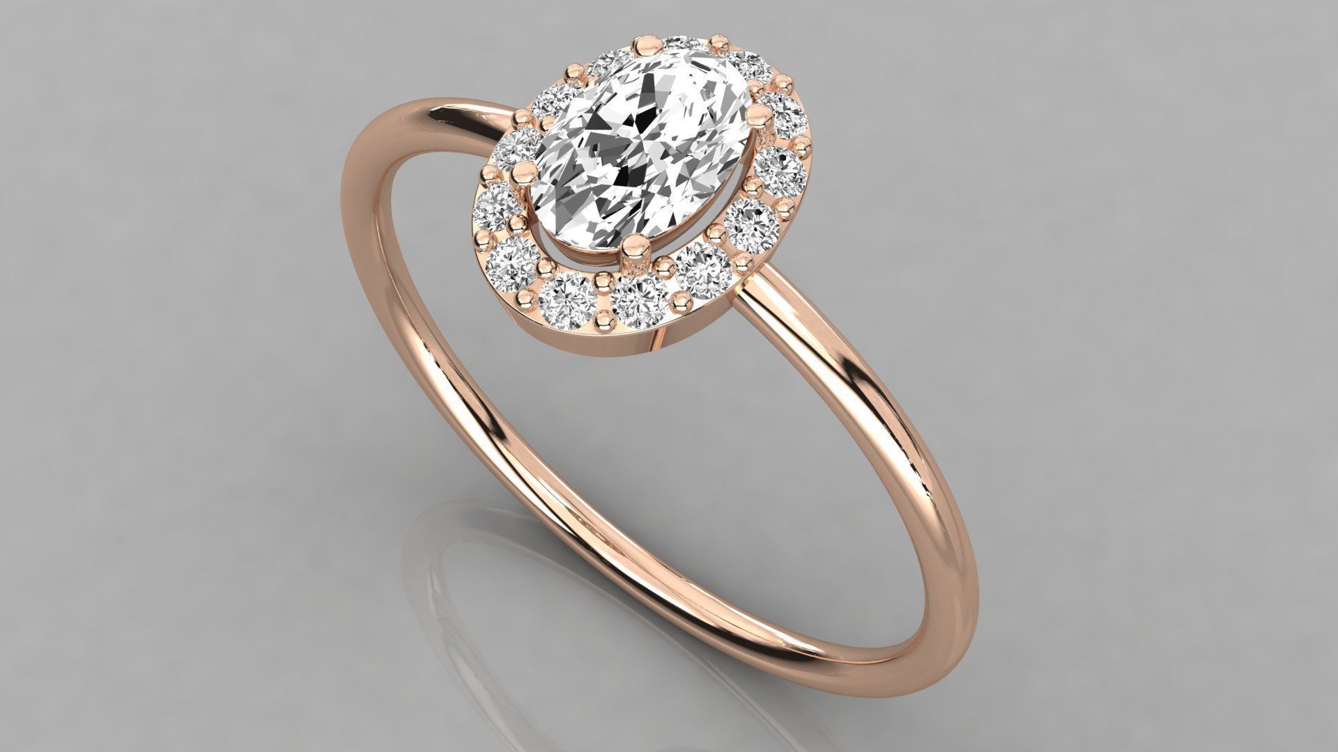Women solitaire ring 3dm stl render detail  3D print model_1