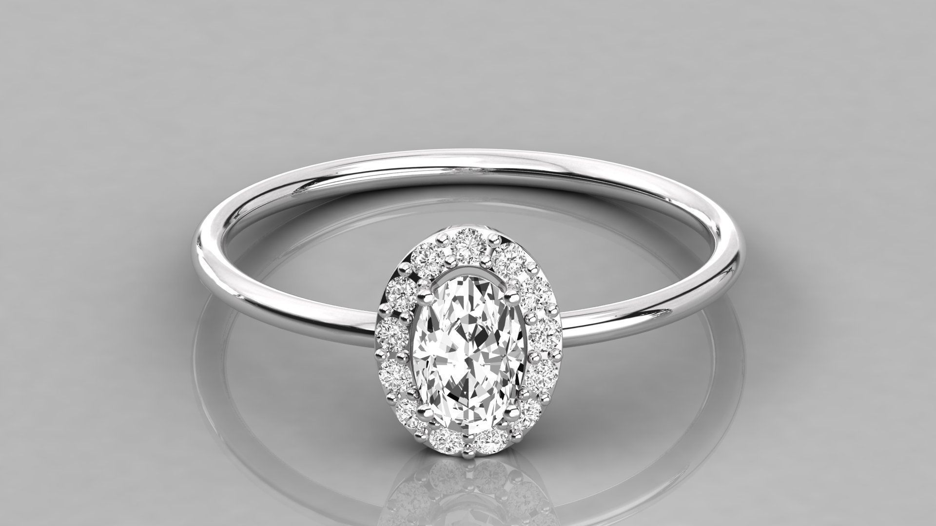 Women solitaire ring 3dm stl render detail  3D print model_7